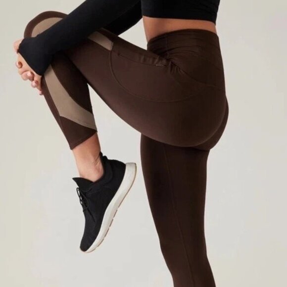Athleta Ultimate Stash Craft Tight size XXS Toasted Brown - Picture 2 of 3